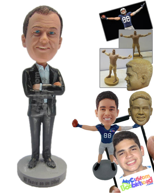 Businessman Posing in Formal Outfit Personalized Bobblehead Businessman Posing in Formal Outfit Personalized Bobblehead
